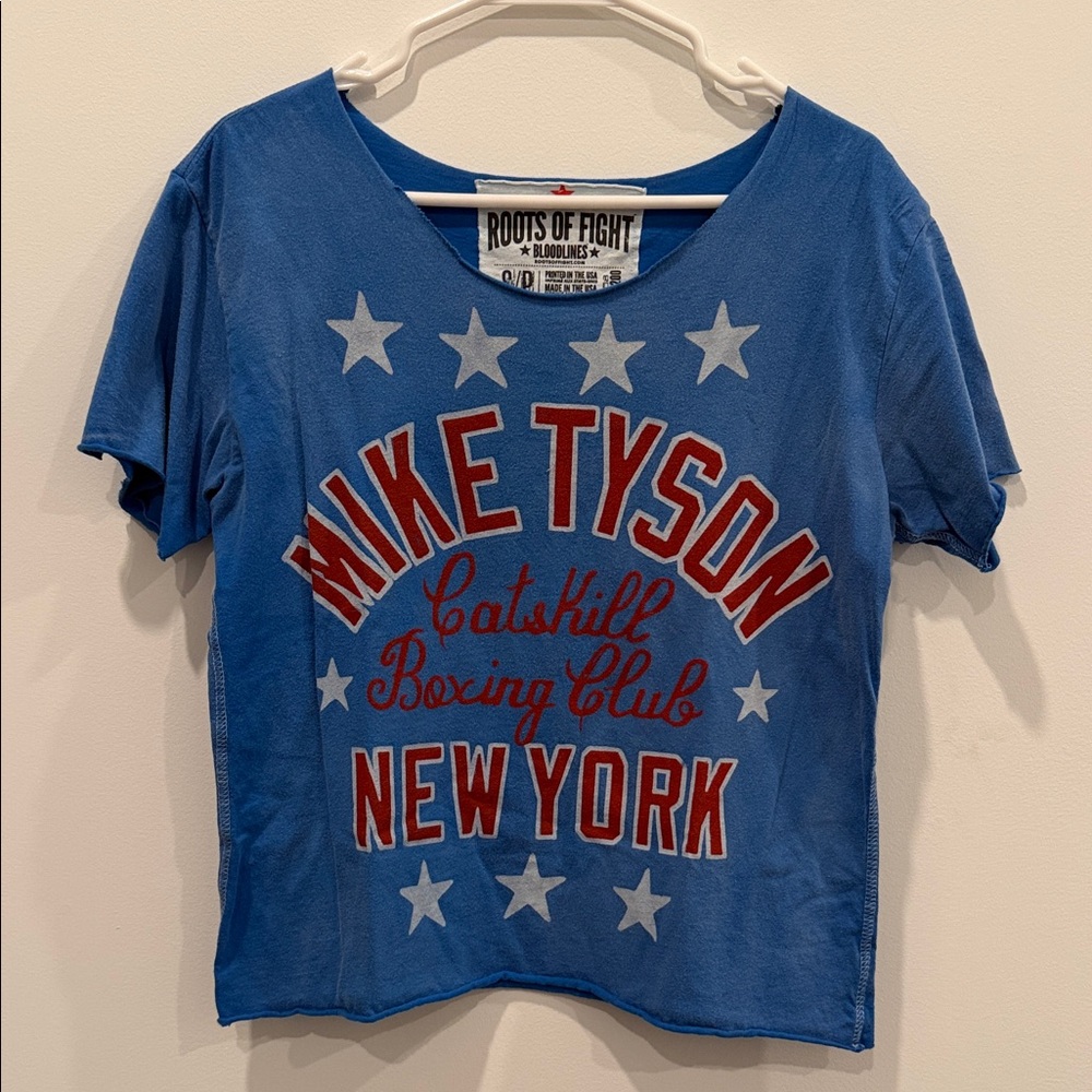 Roots of Fight Blue Mike Tyson Tee